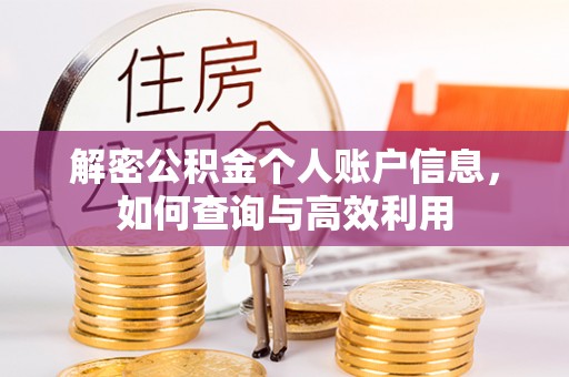 金坛解密公积金个人账户信息，如何查询与高效利用