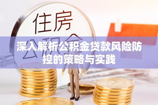 金坛深入解析公积金贷款风险防控的策略与实践