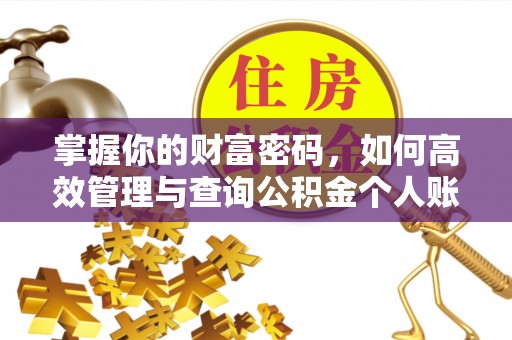 金坛掌握你的财富密码，如何高效管理与查询公积金个人账户信息