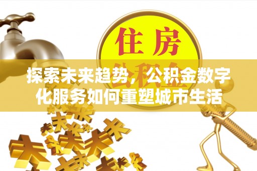 金坛探索未来趋势，公积金数字化服务如何重塑城市生活